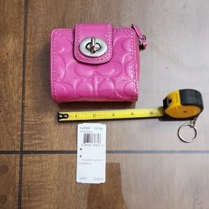 Coach Pink Patent Leather Wallet